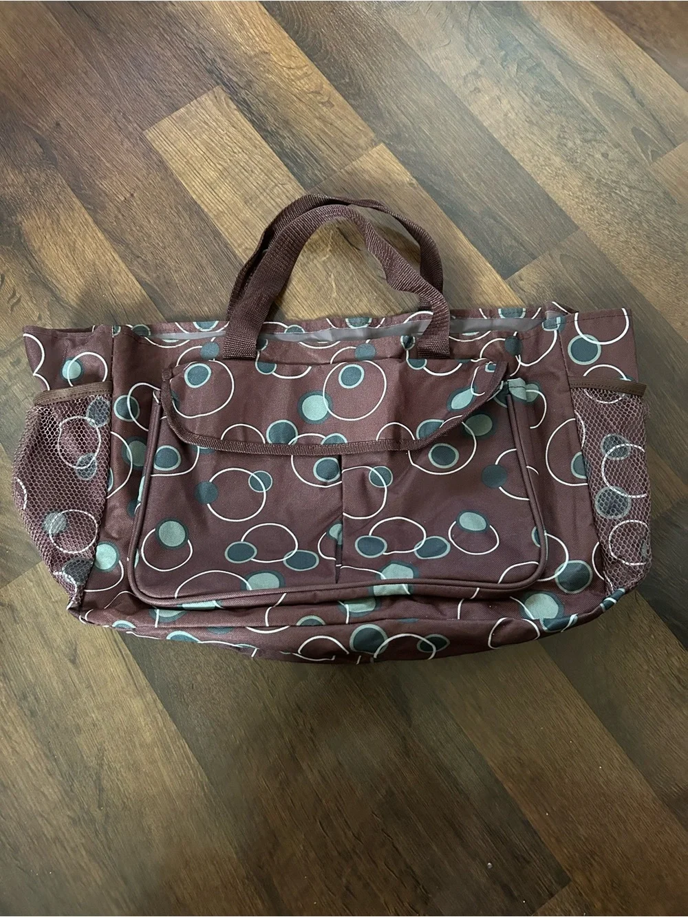 Women's Brown Patterned Tote Bag - Versatile Everyday Carry